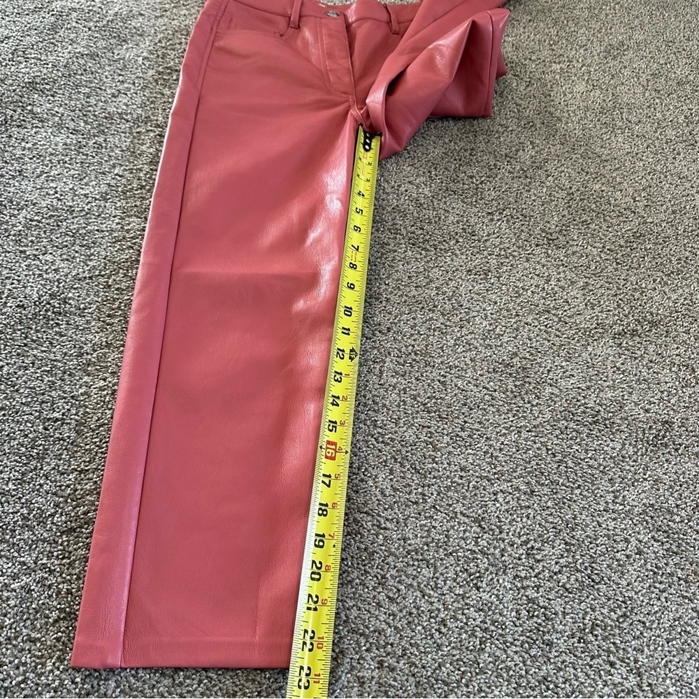 Wilfred The Melina™ Cropped Pant Size 2 Warm Sienna Red Vegan Leather - Picture 10 of 10